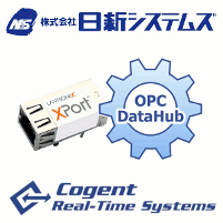 [Image: Nissin and Cogent logos, with XPort and OPC
					DataHub]